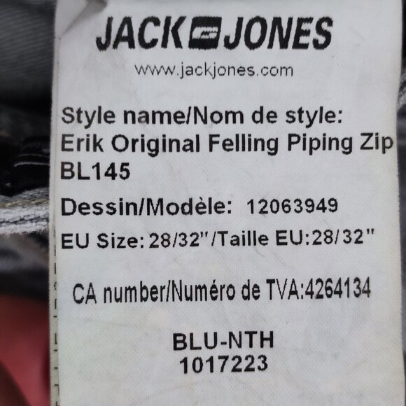 Jack & Jones jeans Erik anti fit hard washed light grey men's size 28/32 - Picture 9 of 16